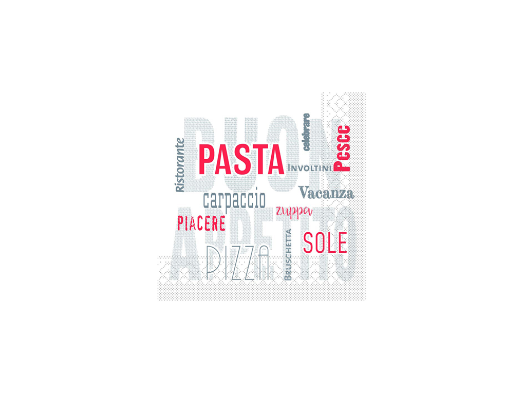 restaurantserviette aus zellstoff 40cm pasta 3-lagig