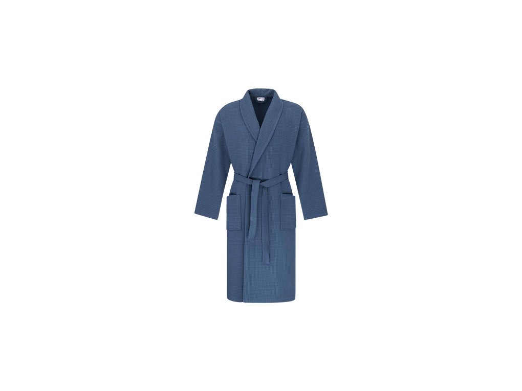 bathrobe terry cloth piqué with shawl collar