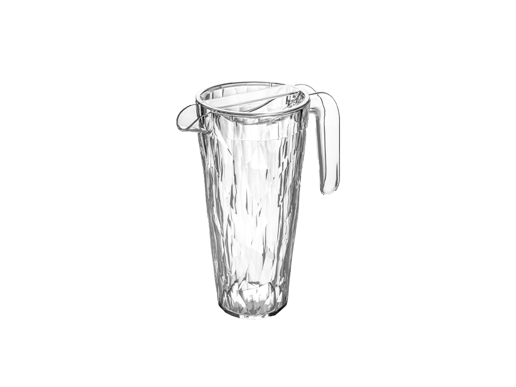 mehrwegbecher superglas kanne pitcher 1,5lt. crystal clear