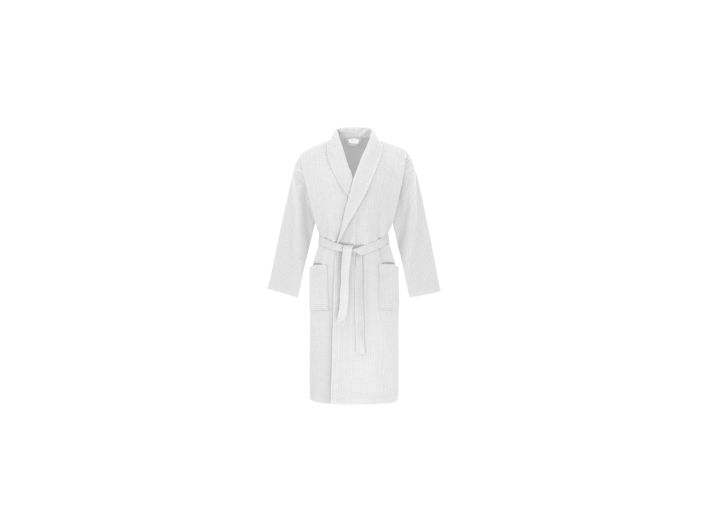 bathrobe terry cloth piqué with shawl collar