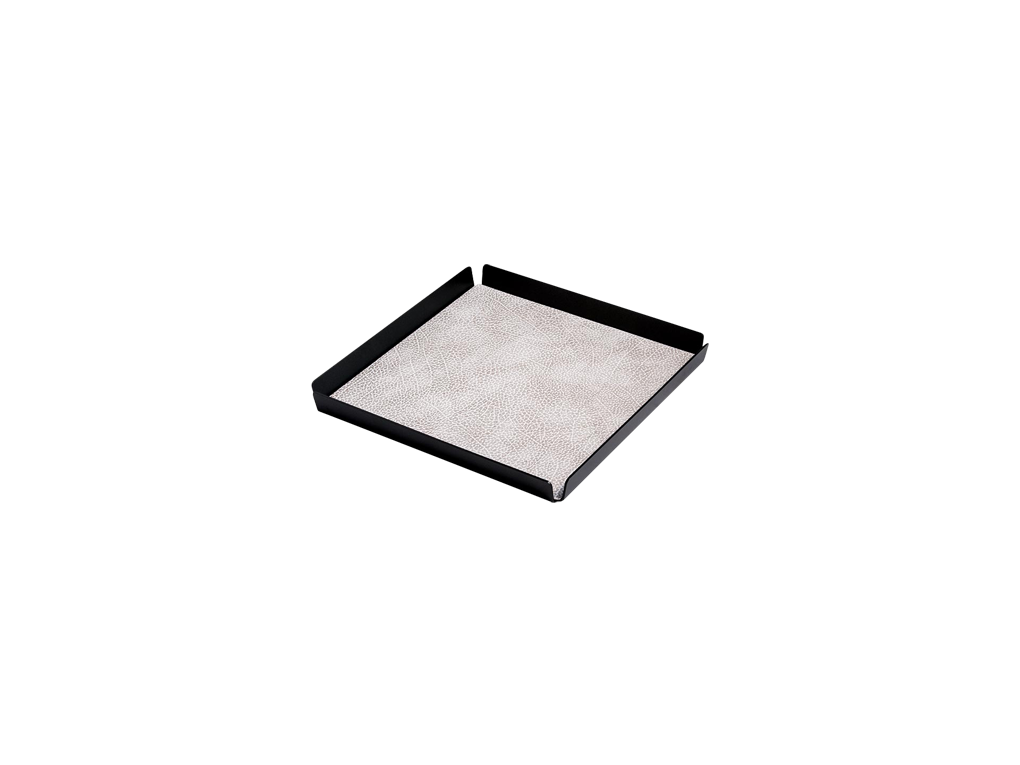 tablett square hippo weissgrau/alu anthrazit 29x29x2,8cm