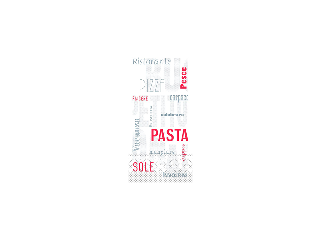 restaurantserviette aus zellstoff 40/8cm pasta 2lg