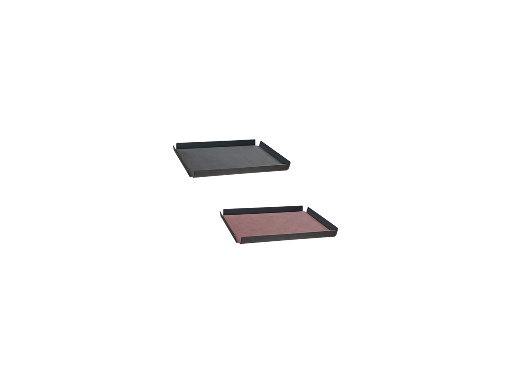 tablett square l nupo purpur/schwarz 37x47x3,5cm