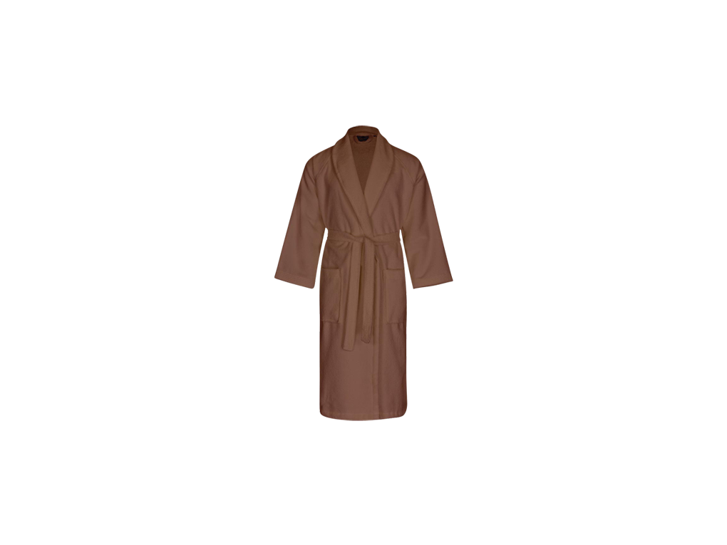 bathrobe blended fabric with shawl collar