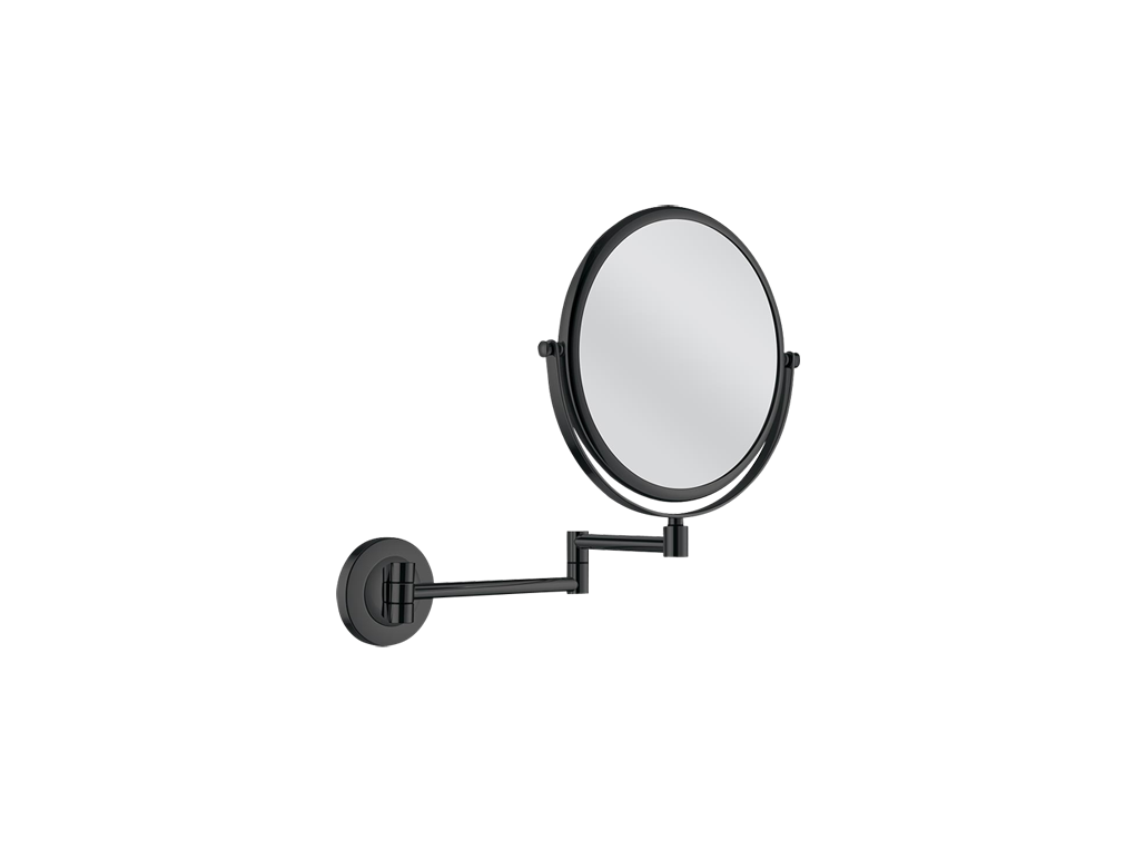 cosmetic mirror consierge ø200mm black matt double swivel arm