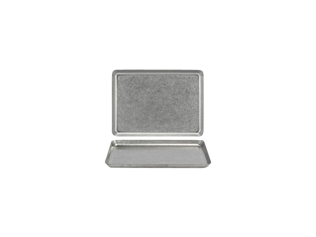 vassoio acciaio inox rettangolare argento antico