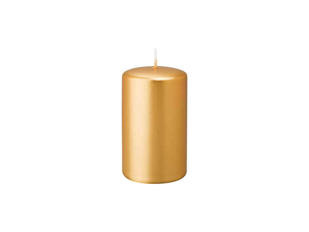pillar candle chic metallic