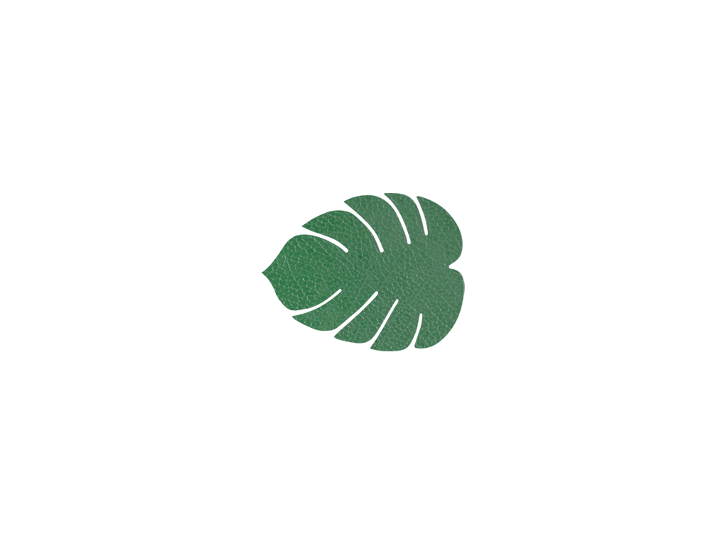 glasuntersetzer monstera leaf hippo