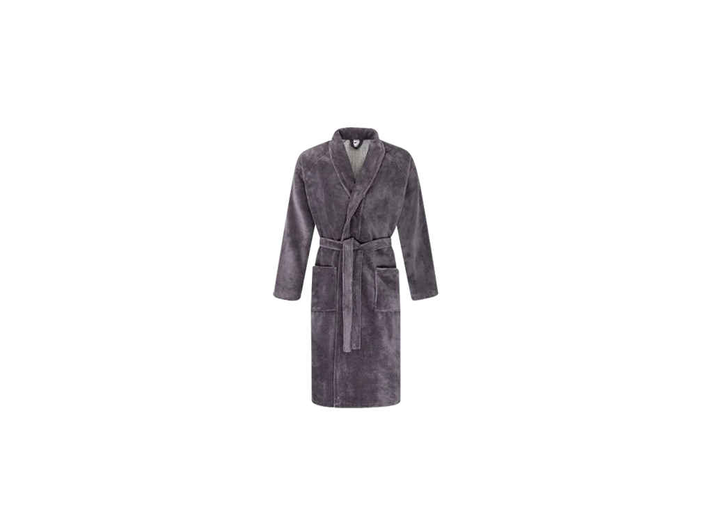 bathrobe blended fabric with shawl collar