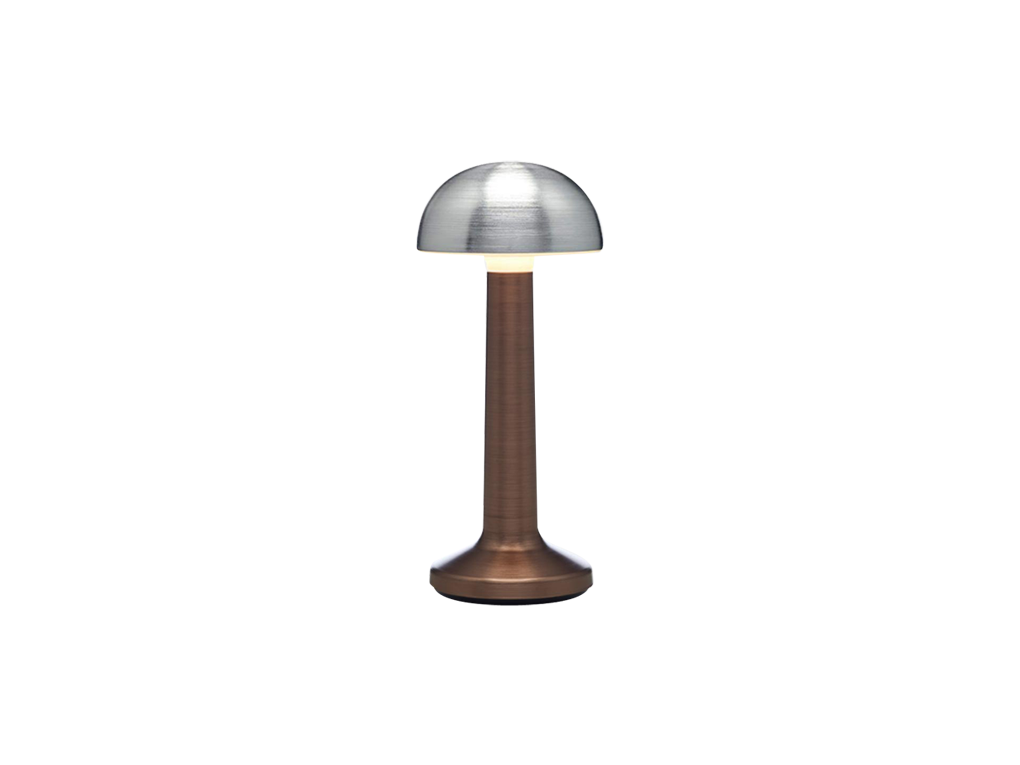 led table lamp 2-tone bowl metal