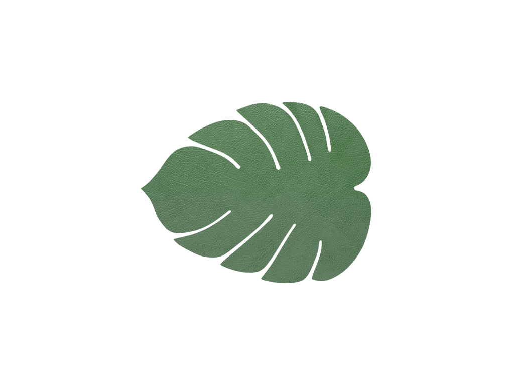 placemat monstera leaf hippo