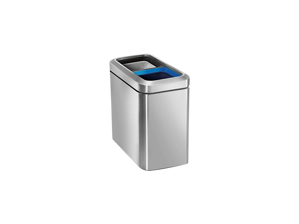 dust bin recycler stainless steel brushed