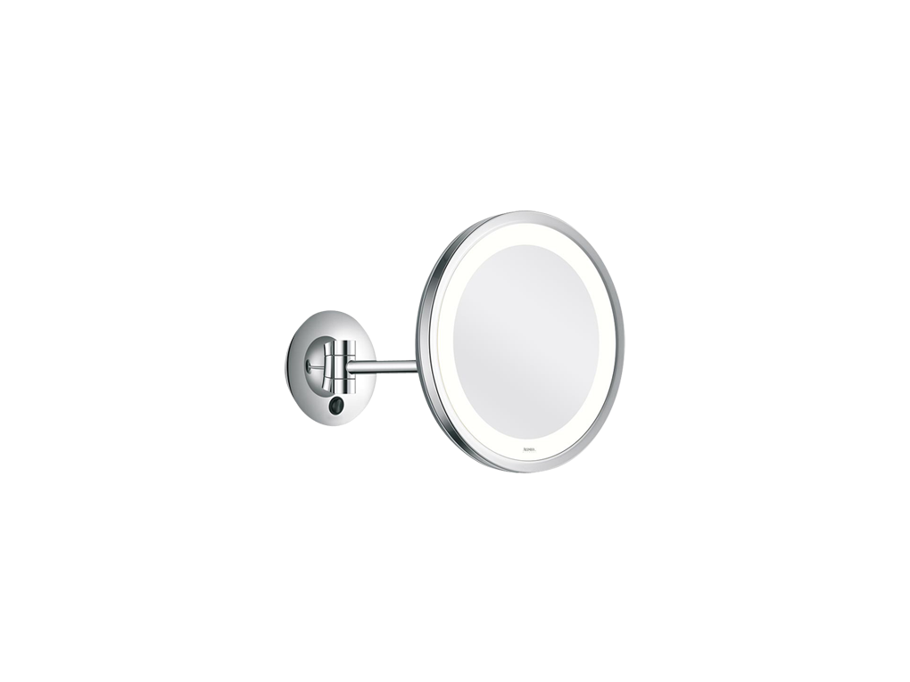 specchio cosmetico led city-light ø250mm cromato braccio orientabile