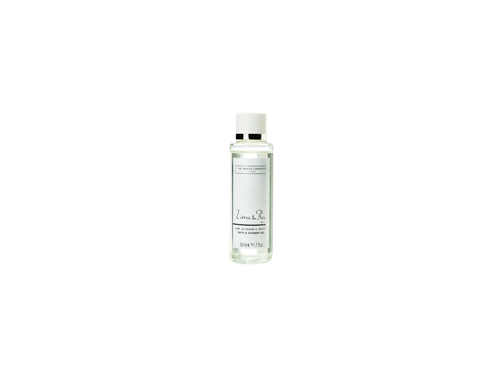 bath & shower gel 50ml the white company lime & bay